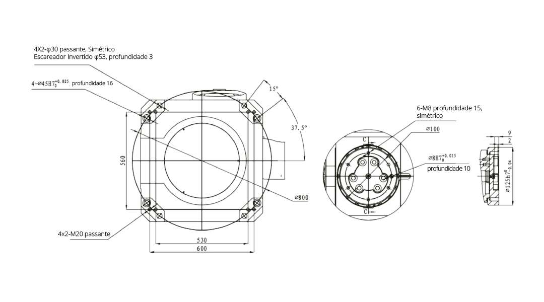 BRU 60/2280B Desenho Técnico 1